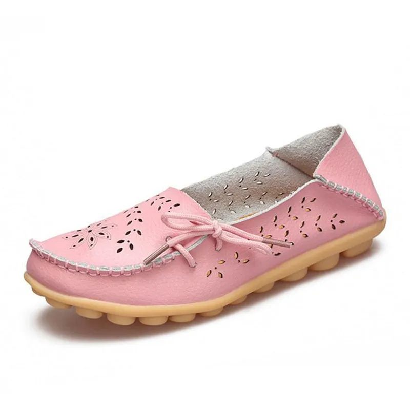 Purpdrank - colors Real leather flat shoes Woman Fashion leisure shoes Daliy women Office lady party footwear size 34- 44