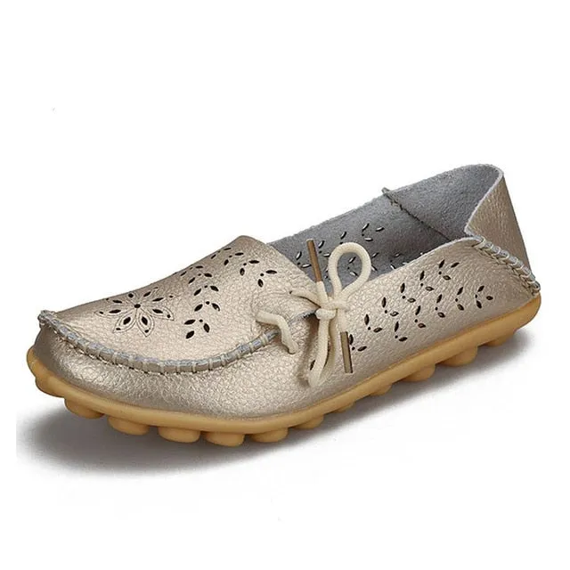 Purpdrank - colors Real leather flat shoes Woman Fashion leisure shoes Daliy women Office lady party footwear size 34- 44