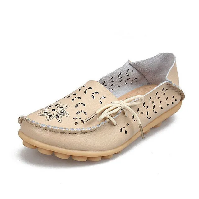 Purpdrank - colors Real leather flat shoes Woman Fashion leisure shoes Daliy women Office lady party footwear size 34- 44