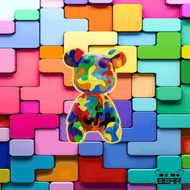 Puzzle Bear Figure