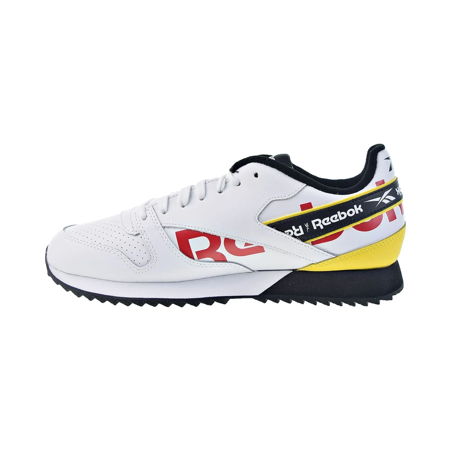 Reebok Classic Leather RippIe Men's Shoes White-Black-Primal Red