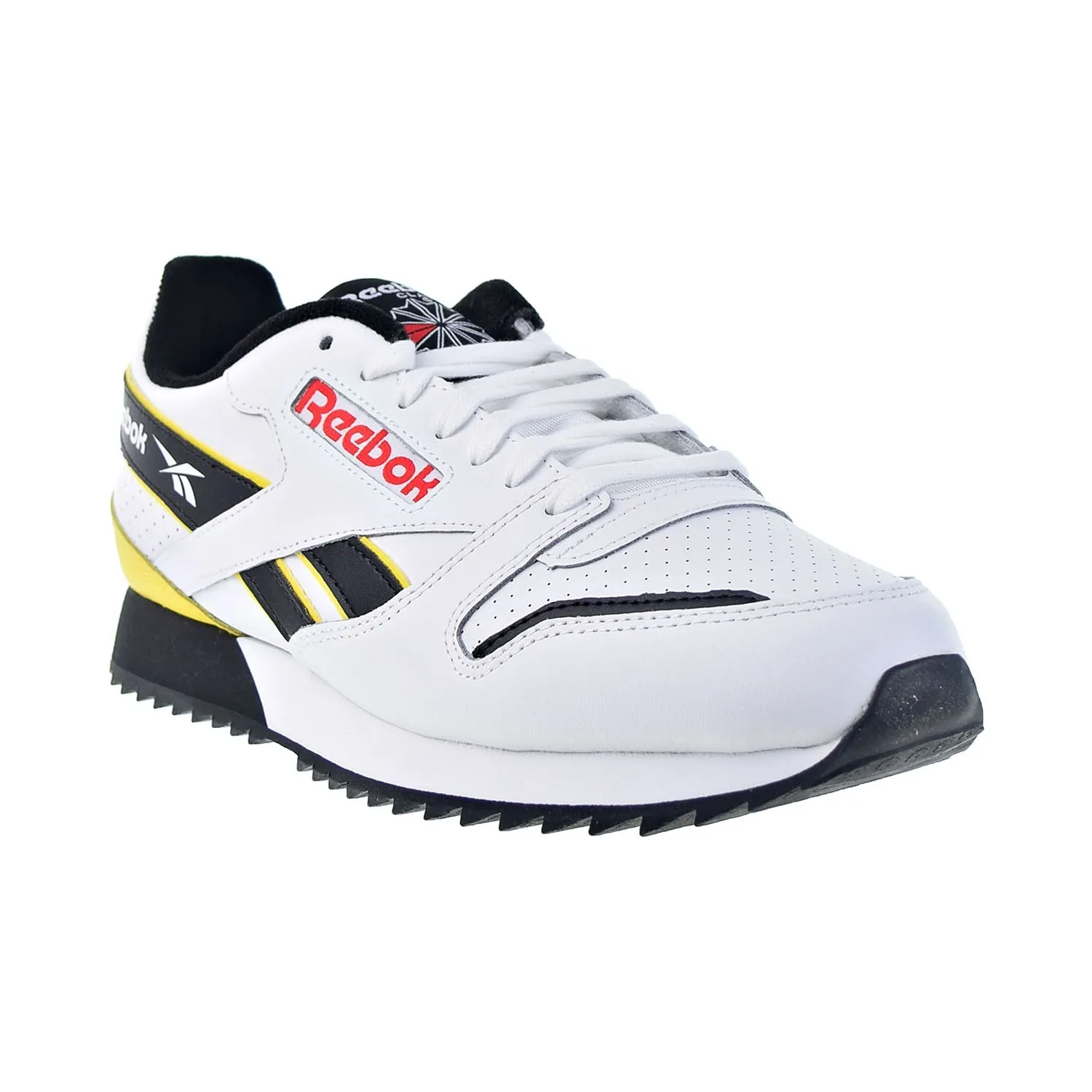 Reebok Classic Leather RippIe Men's Shoes White-Black-Primal Red