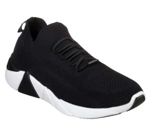 Skechers Men's A-LINE  RIDER Comfort Casual Lace Up Fashion Sneaker Shoes BLACK
