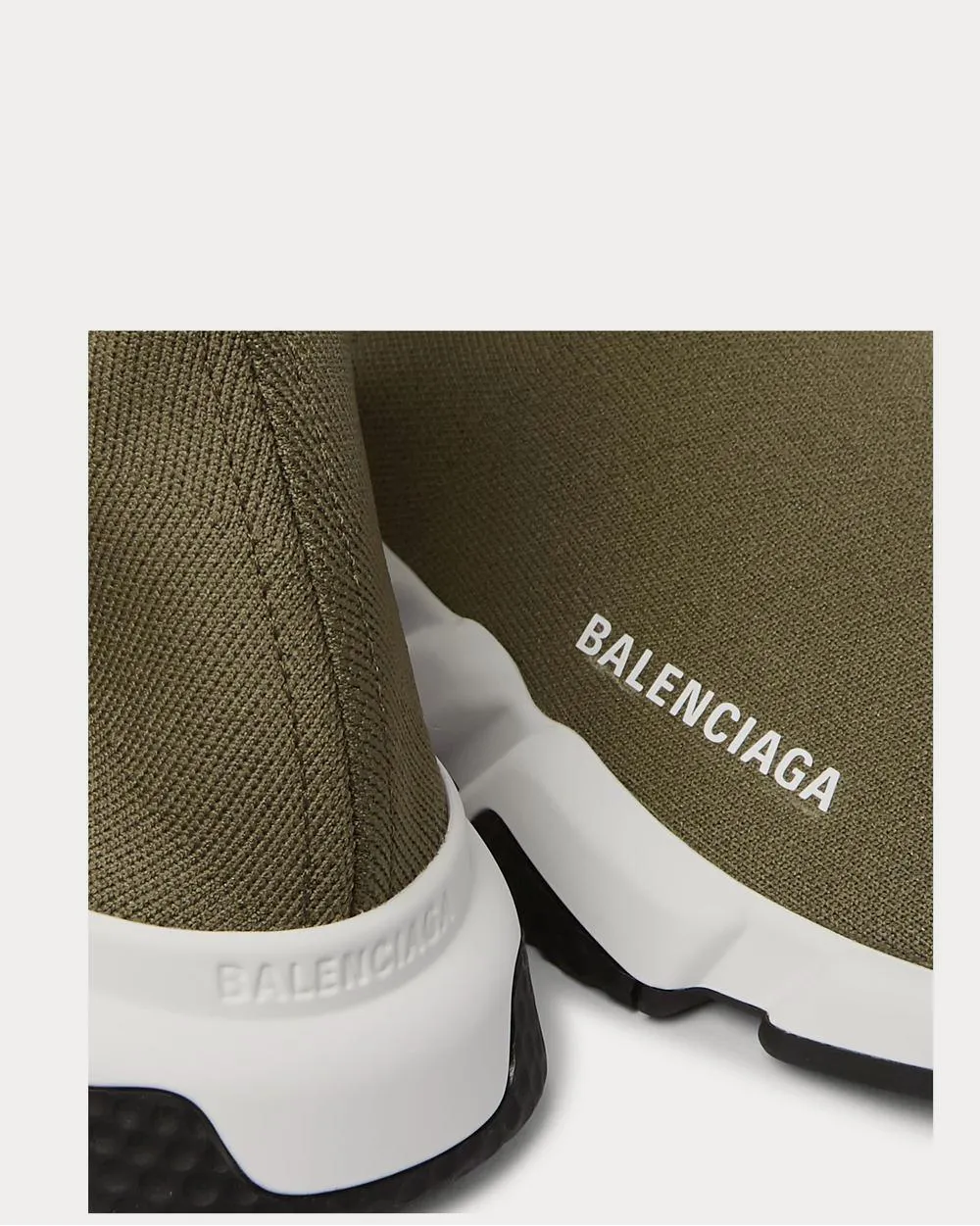 Speed Sock Stretch-Knit Slip-On  Green high top sneakers