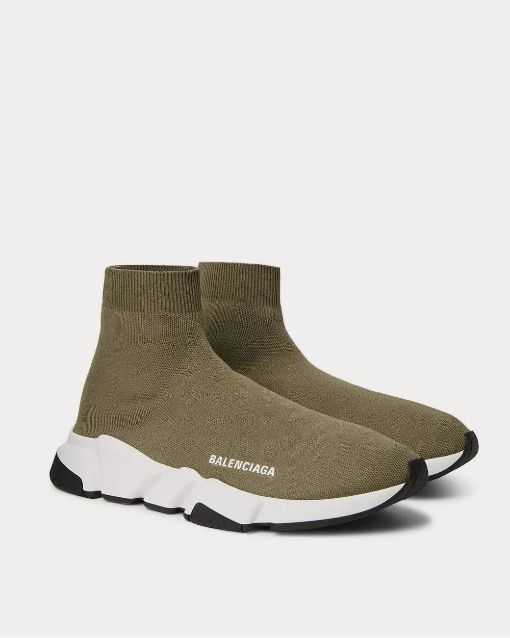 Speed Sock Stretch-Knit Slip-On  Green high top sneakers