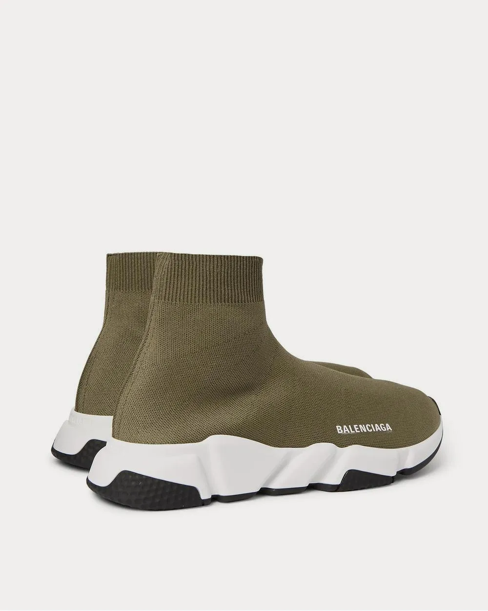 Speed Sock Stretch-Knit Slip-On  Green high top sneakers
