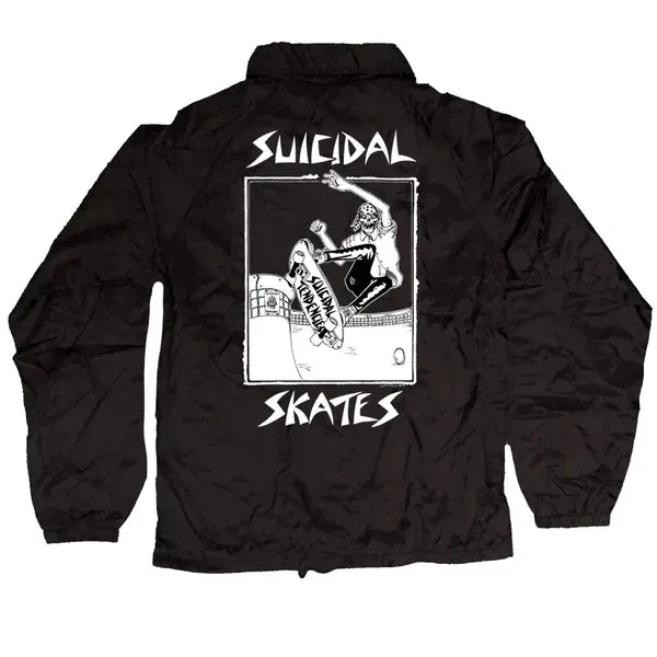 SUICIDAL SKATES POOL SKATER 80S WINDBREAKER BLACK