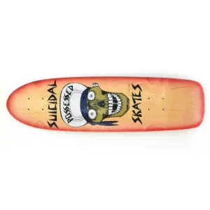 Suicidal Skates Punk Skull 70’S Natural/Red Fade Deck 8.375” With Grip Tape (In Store Pickup Only)