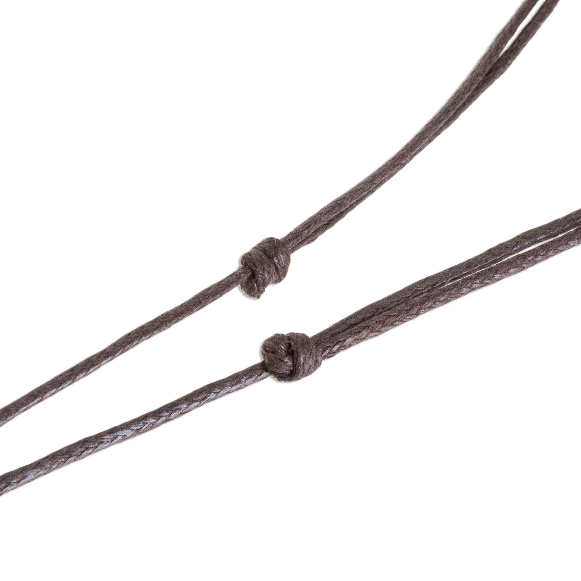 Swirl Pattern Jobillo Wood Pendant Necklace from Costa Rica - Jobillo Swirl Figure | NOVICA