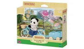 SYLVANIAN 5652 CYCLE AND SKATE SET PANDA GIRL