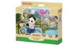 SYLVANIAN 5652 CYCLE AND SKATE SET PANDA GIRL