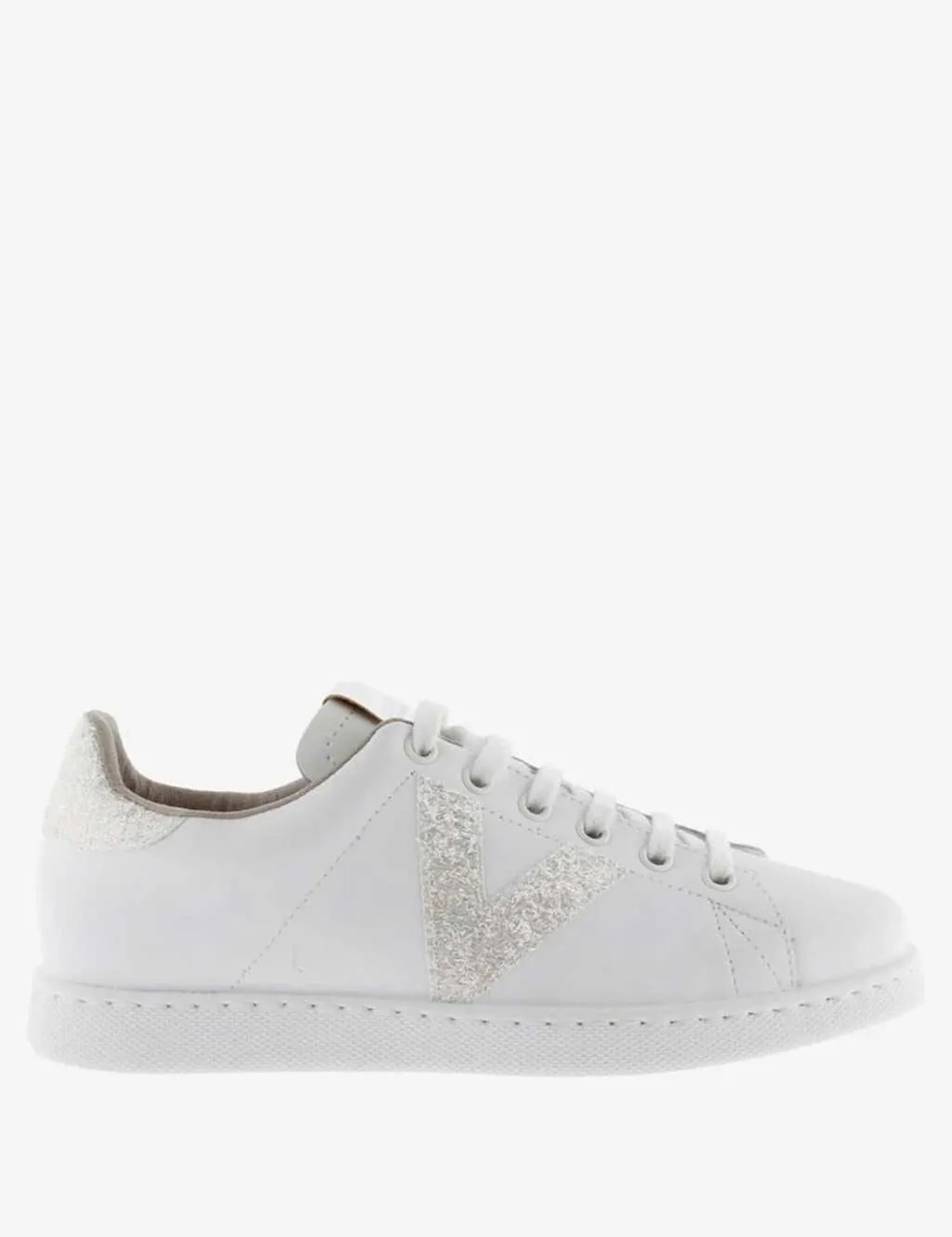 Tennis Leather & Glitter Swirls Trainer