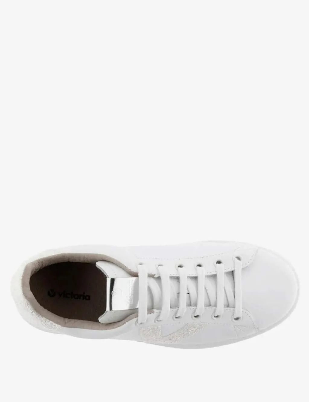 Tennis Leather & Glitter Swirls Trainer