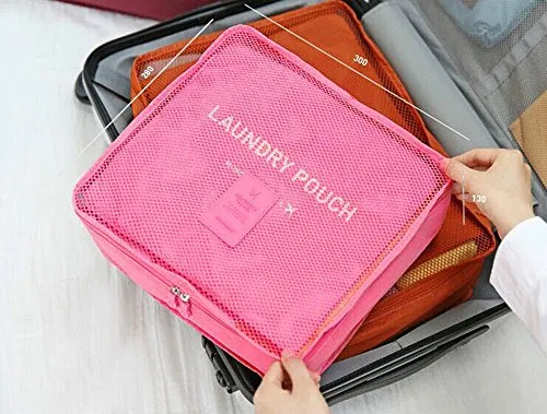 Travel Organizer,Mossio Multifunctional Compact Clothing Packing Cube Wine Red