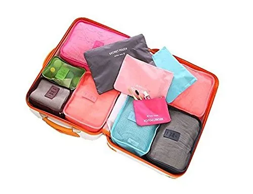 Travel Organizer,Mossio Multifunctional Compact Clothing Packing Cube Wine Red
