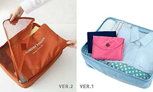 Travel Organizer,Mossio Multifunctional Compact Clothing Packing Cube Wine Red