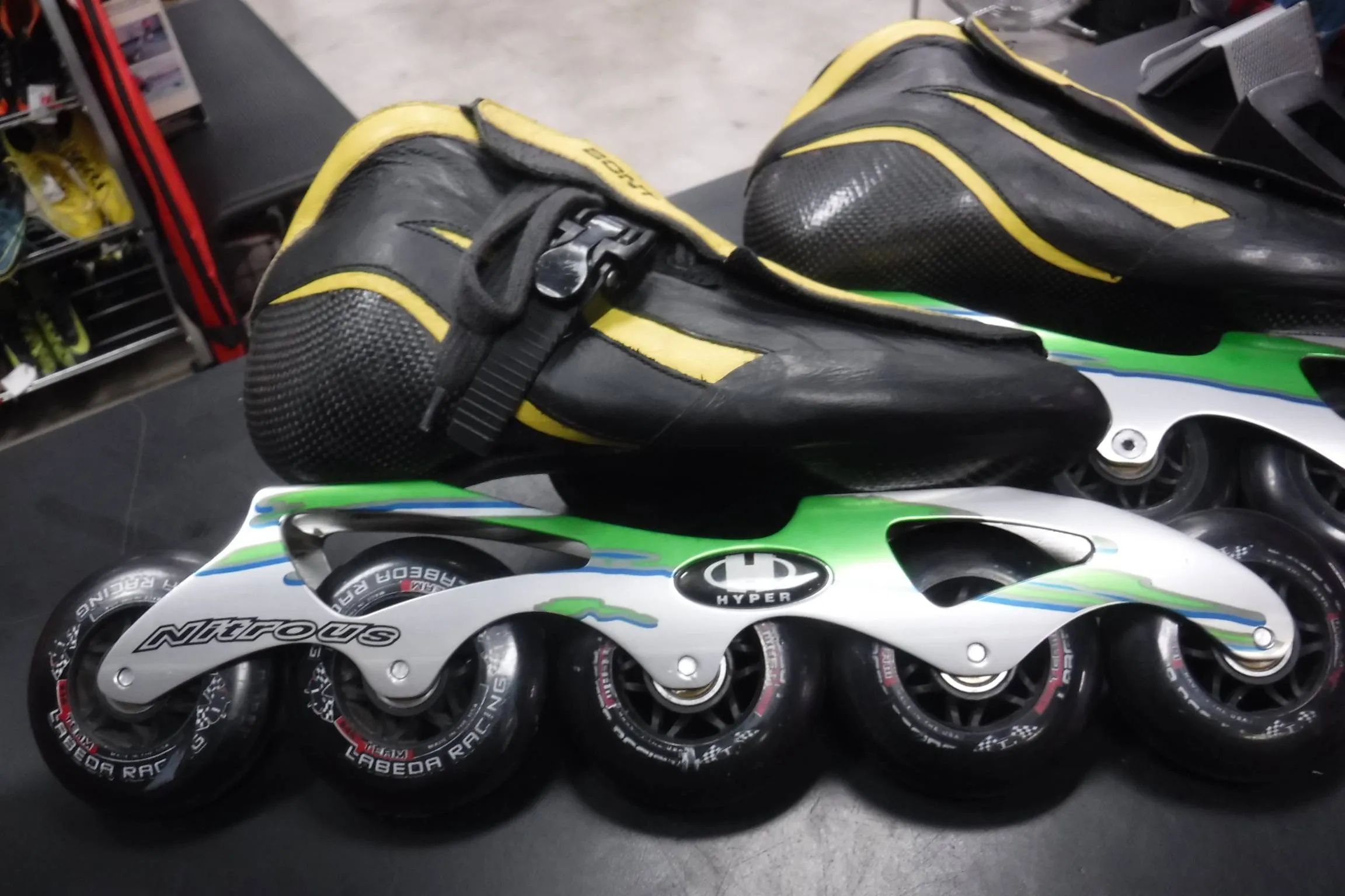 Used Bont Speed Size 38 5 Wheel Racing In Line Skates