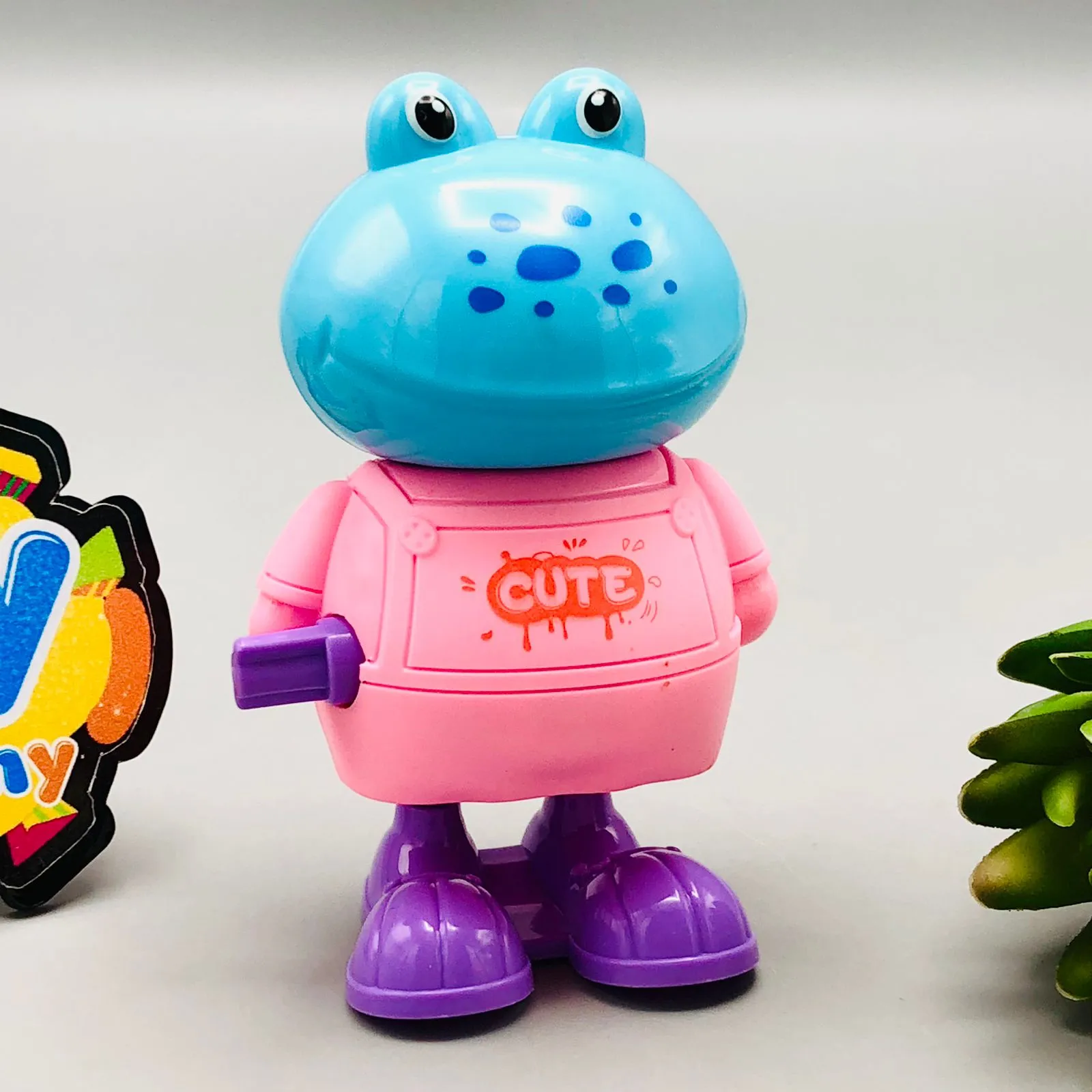 Wind-up Cute Jumping Frog Pet - 1Pc