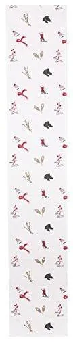 Winter Icons White Table Runner
