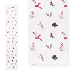 Winter Icons White Table Runner